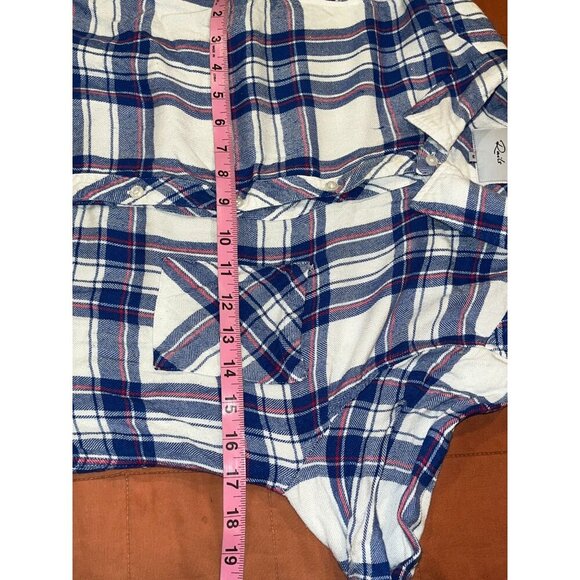 Rails Blue & Red Plaid Button-Up Collared Neck Long-Sleeve Women's Shirt M - Picture 5 of 7